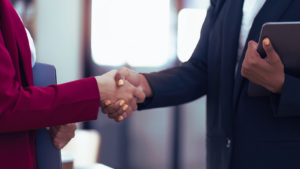 Shaking hands